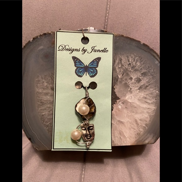 Designs by Janelle - Handmade Silver Wire Face Charm - Picture 3 of 15